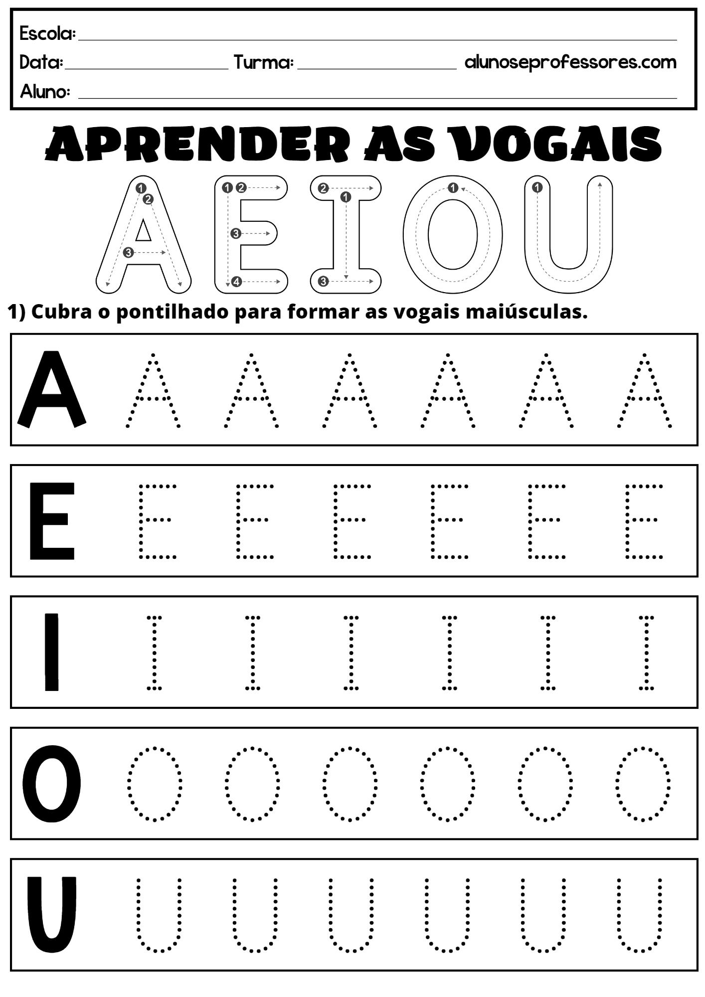 Vogais Do Alfabeto Para Imprimir Ieduca O Saque R Pido Com Pix - Free ...