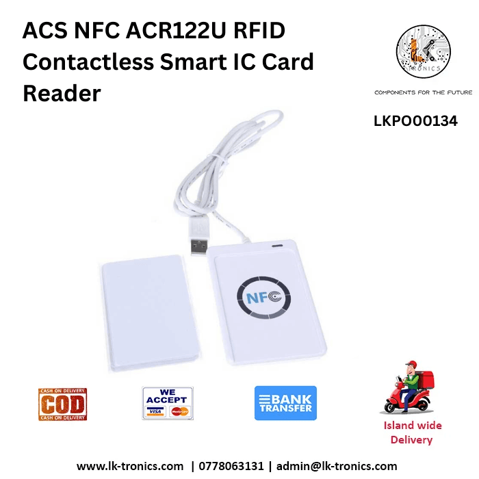 ACS NFC ACR122U RFID Card Reader | Contactless Smart IC | LK Tronics
