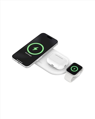 Belkin BoostCharge Pro 3-in-1 Magnetic Charging Stand - Black - Apple
