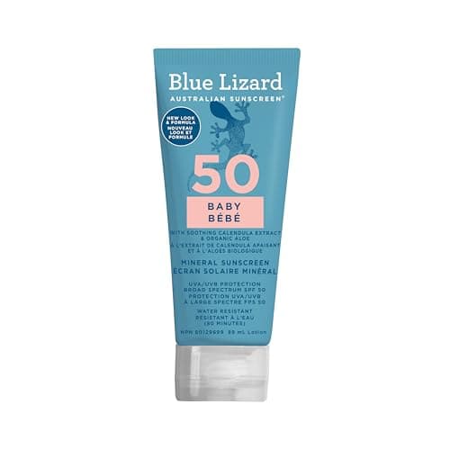 Blue Lizard Baby SPF 50 Mineral Sunscreen Lotion, Broad Spectrum, 5 fl ...