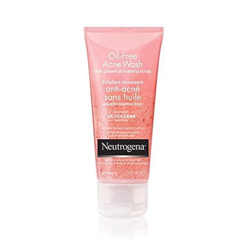 Neutrogena nettoyant anti-acné sans huile au pamplemousse rose, gommage moussant