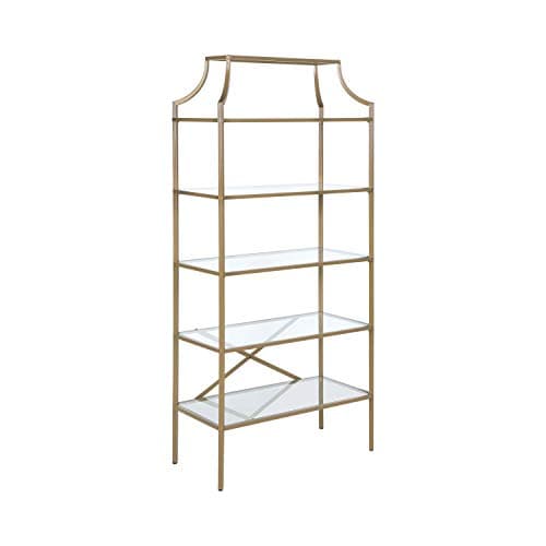 Coaster - 5-Shelf Corner Bookshelf in Cappuccino | Domesca.com