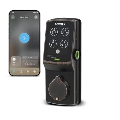 Lockly Secure Plus Venetian Bronze Deadbolt WiFi Smart Lock with 3D ...