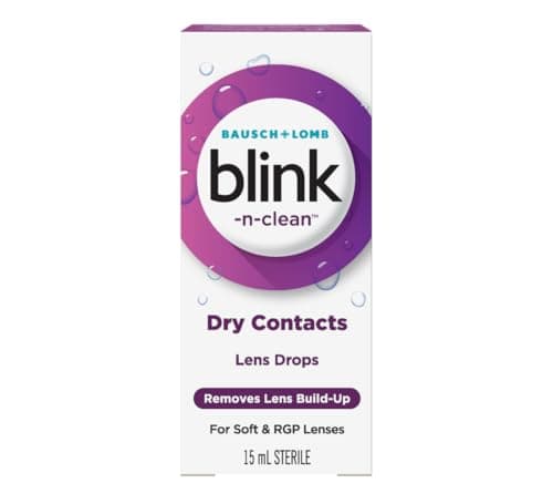Blink-N-Clean Rewetting Eye Drops for Contact Lenses, Dry Lens ...