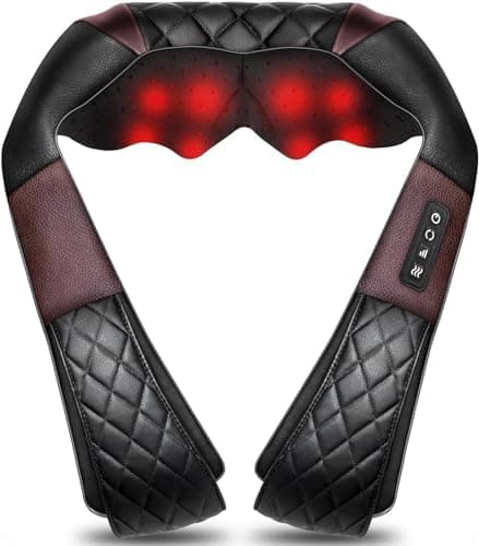 Amazon.com: MagicMakers Neck Massager with Heat - Electric Shiatsu Deep ...