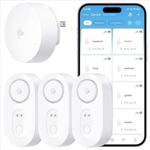 Govee WiFi Water Sensor 3 Pack, Smart Water Leak Detector, 100dB ...