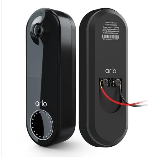 Arlo Essential Wired Video Doorbell - HD Video, 180-Degree View, Night ...