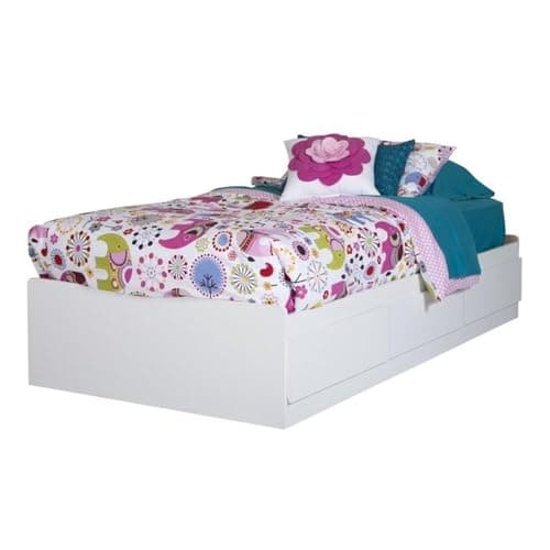 South Shore Logik 4-Piece Pure White Twin Kids Bedroom Set 3360A4 - The ...
