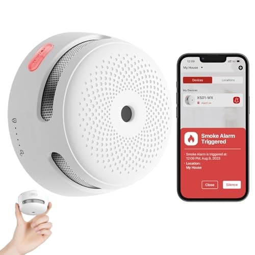 X-Sense FS31 Smart Smoke Detector Kit with SBS50 Base Station, Wi-Fi ...