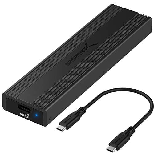 SABRENT USB 3.2 Type-C Tool-Free Enclosure for M.2 PCIe NVMe and SATA ...