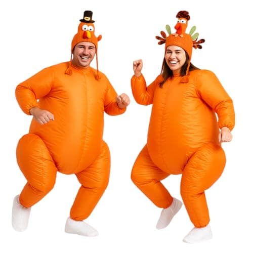 Inflatable Thanksgiving Turkey Halloween Costume with Santa Hat | The ...