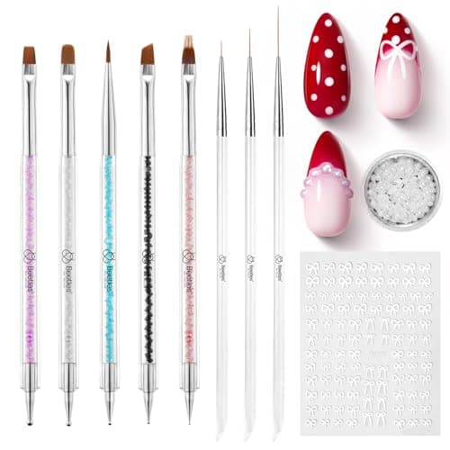 Amazon.com : Beetles 6 Pcs Nail Art Brushes Set Gel Polish Nail Art ...