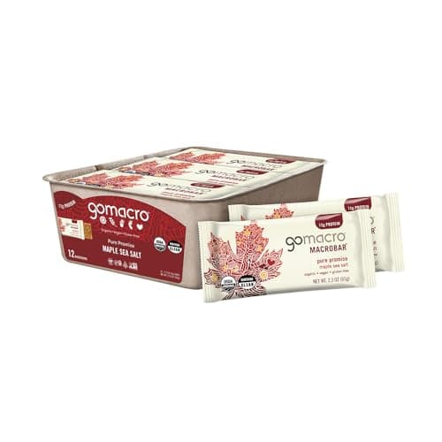 GoMacro MacroBar, Peanut Butter Chocolate Chip, Organic Vegan Protein ...