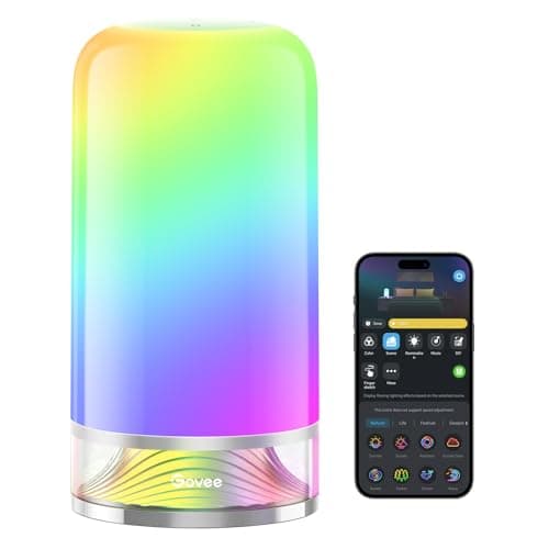 Govee Smart Table Lamp, Dimmable RGBWW Bedside Lamp, LED Lamp Work ...