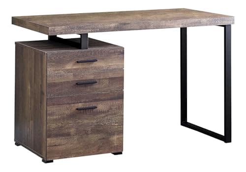 Monarch Executive Desk 2.8m -Brown Walnut & Grey