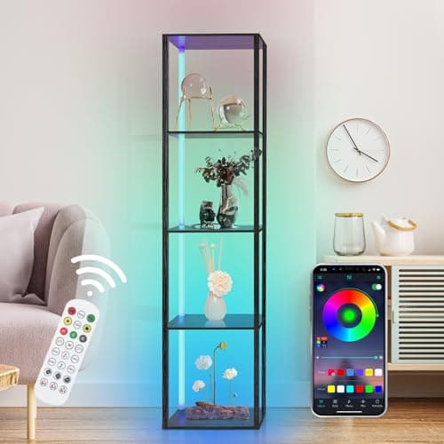 Homfa 5-Tier Wall Mounted Modern Bookshelf for Living Room and Office ...
