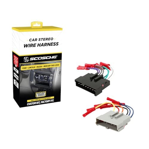 Scosche FD16B Ford Power 4-Speaker Stereo Harness Connector for Car ...