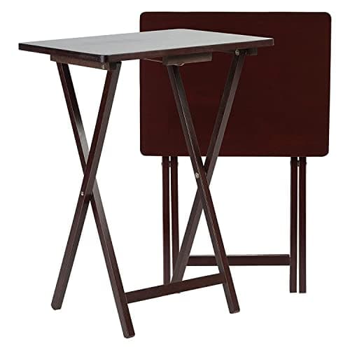 PJ Wood Folding TV Tray Table Set