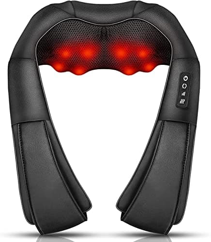 MaxKare Shiatsu Neck Shoulder Massager Electric Back Massage with Heat ...