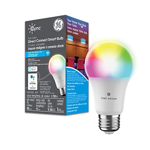 GE Cync Full Color Direct Connect Smart Bulb (LED A21 Bulb), 100W ...