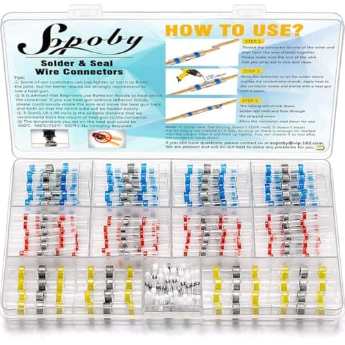 50pcs Solder Seal Wire Connector, Sopoby Solder Seal Heat Shrink ...