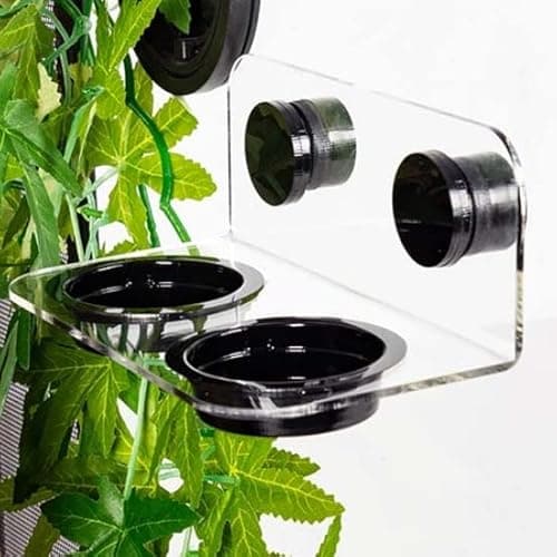 REPTI ZOO Magnetic Gecko Feeding Ledge, Acrylic Aboreal Feeding Ledge ...