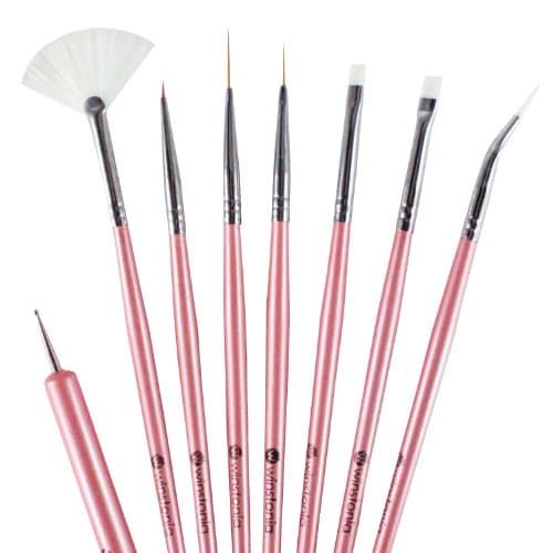 Amazon.com : Winstonia Striping Nail Art Brushes for Long Lines ...