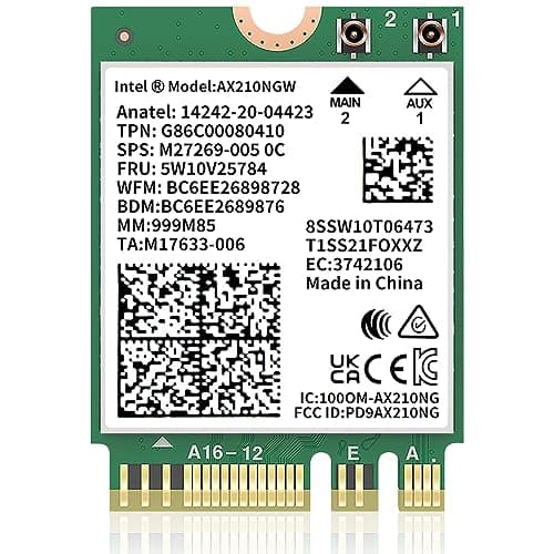 Intel WiFi 6E AX210 Wireless Network Card 802.11ax MU-MIMO AX210NGW ...
