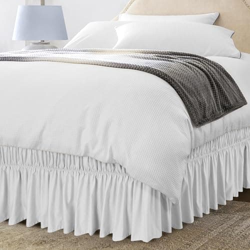 Syligr Utopia Bedding Full Elastic Bed Ruffle - Easy Wrap Around Ruffle ...