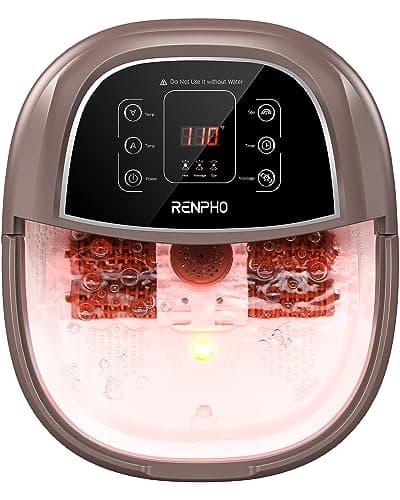 Foot Spa Bath Massager,RENPHO Motorized Foot Spa with Heat and Massage ...