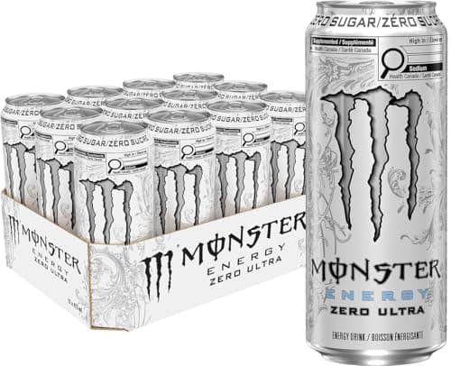 Monster Energy Zero Ultra, Sugar-Free Energy Drink, 24 fl oz, Full ...