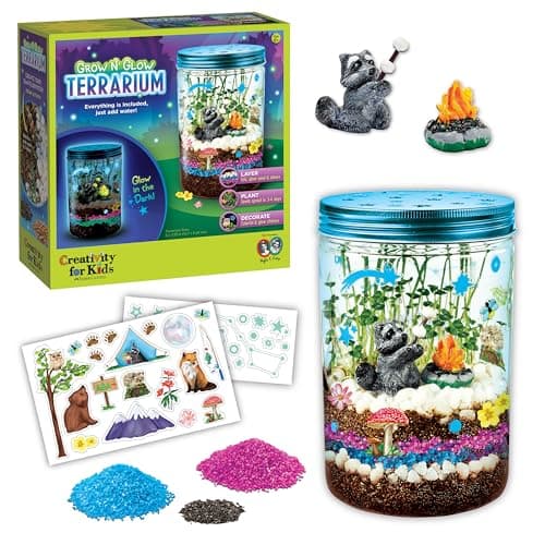 Creativity for Kids DIY Grow N’ Glow Terrarium – Light Up Flower Dark ...