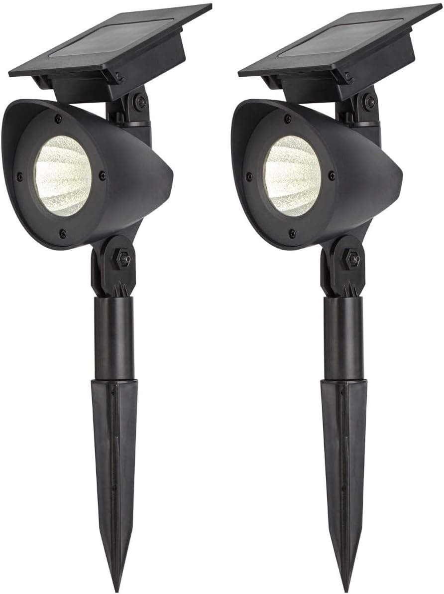 Noma Solar Powered LED Spot Lights | High Output Waterproof Pathway ...