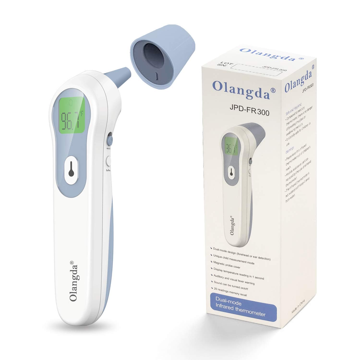 Olangda, Ear and Forehead Thermometer for Adults and Babies, Non ...