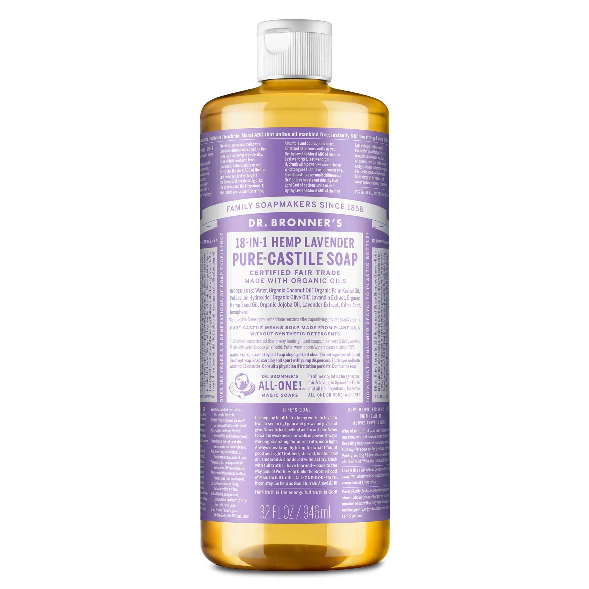 Amazon.com : Dr. Bronner's Pure Castile Liquid Soap - Made with ...