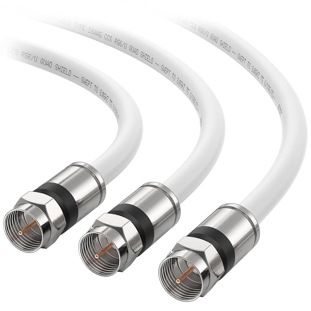 Amazon.com: Cable Matters 3-Pack RG6 Coaxial Cable - 10ft, [CL2 ...