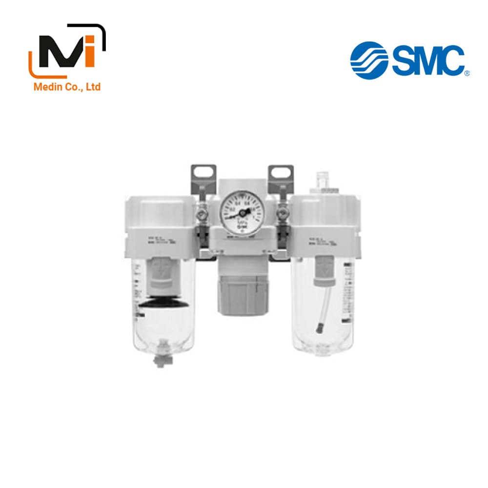Air Combination, Filter Regulator + Lubricator, AC10A-A To AC40A-A - Bộ ...