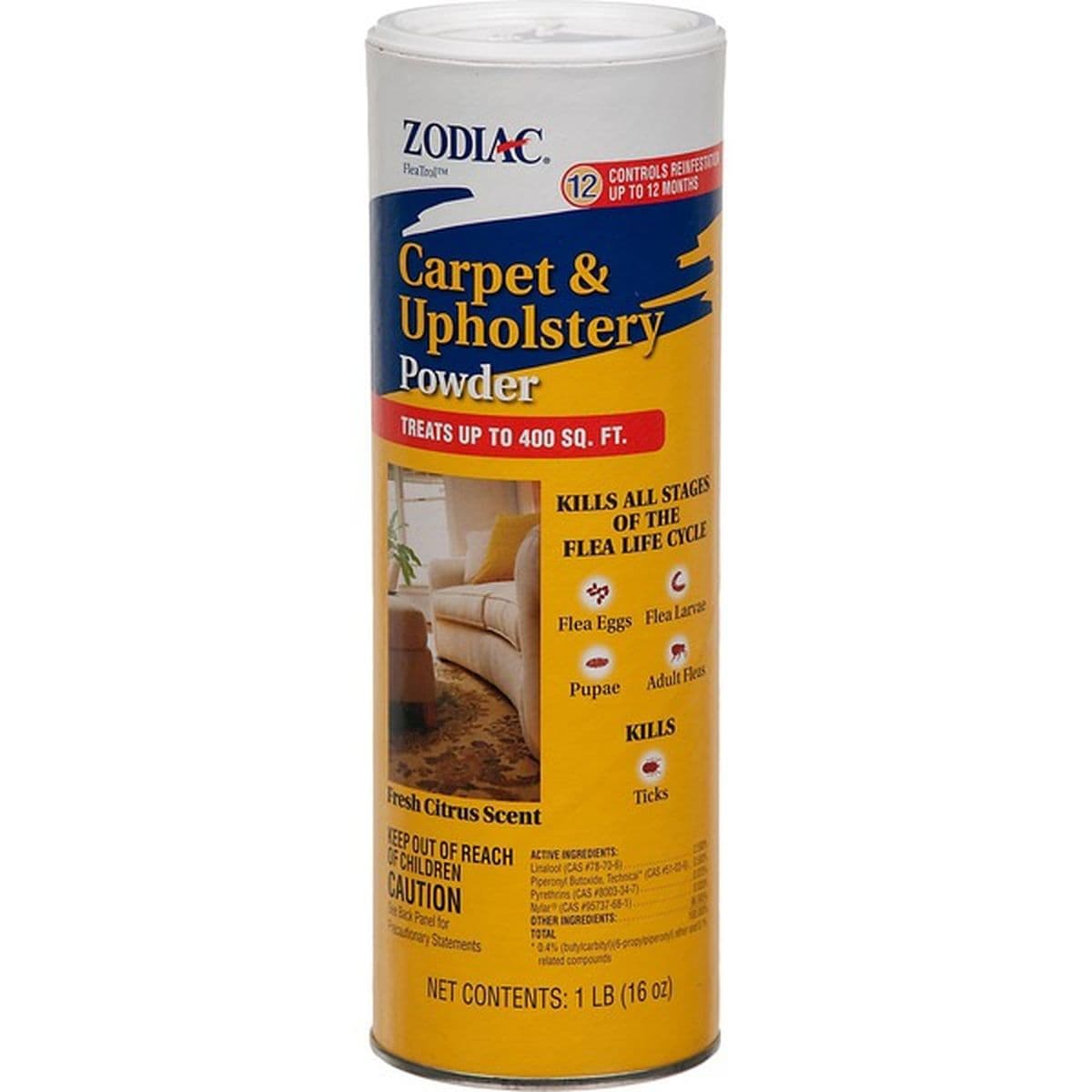 Zodiac FleaTrol Carpet & Upholstery Powder (16 oz) Delivery or Pickup ...